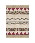 Tapis vinyle Natura rouge/beige - 66x100 cm