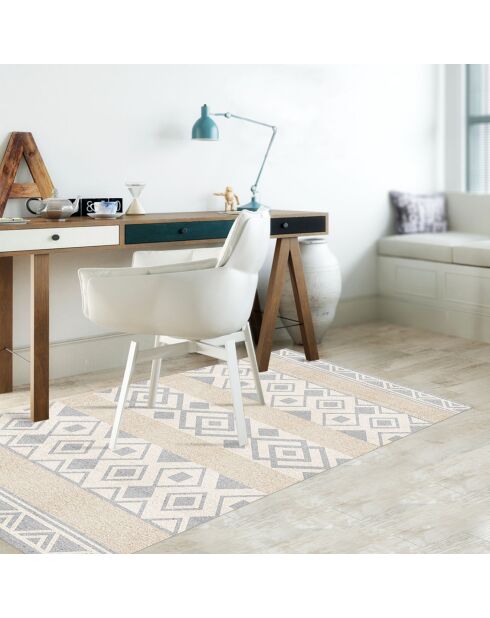 Tapis vinyle Nomade sepia/gris - 66x100 cm