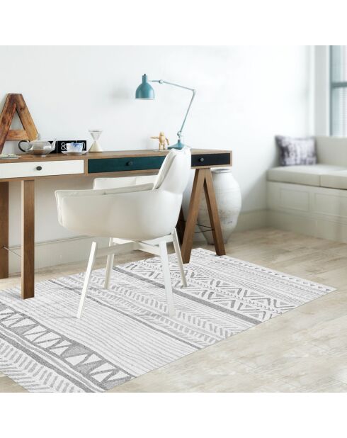 Tapis vinyle Boho tribal gris - 66x100 cm