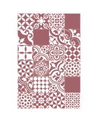 Tapis vinyle Saint Tropez rouge - 50x140 cm