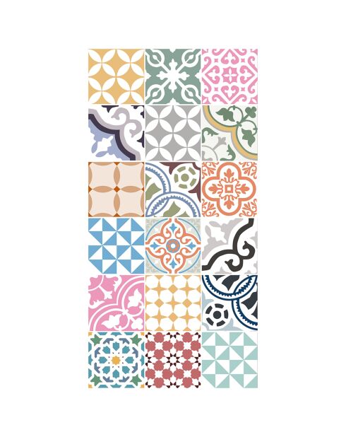 Tapis vinyle Saint Tropez multicolore - 50x100 cm