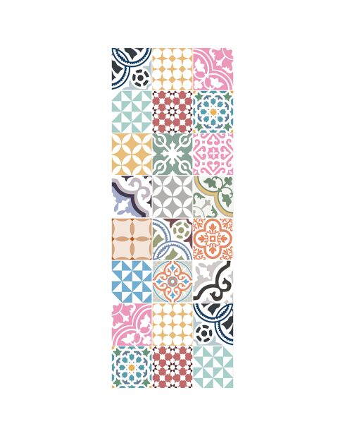 Tapis vinyle Saint Tropez multicolore - 50x140 cm