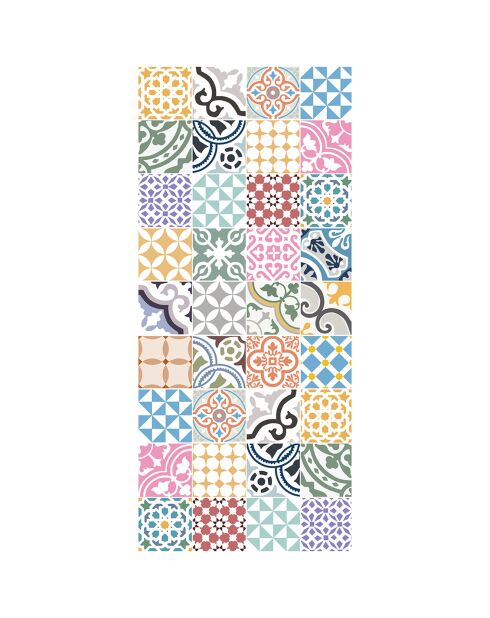 Tapis vinyle Saint Tropez multicolore - 66x150 cm