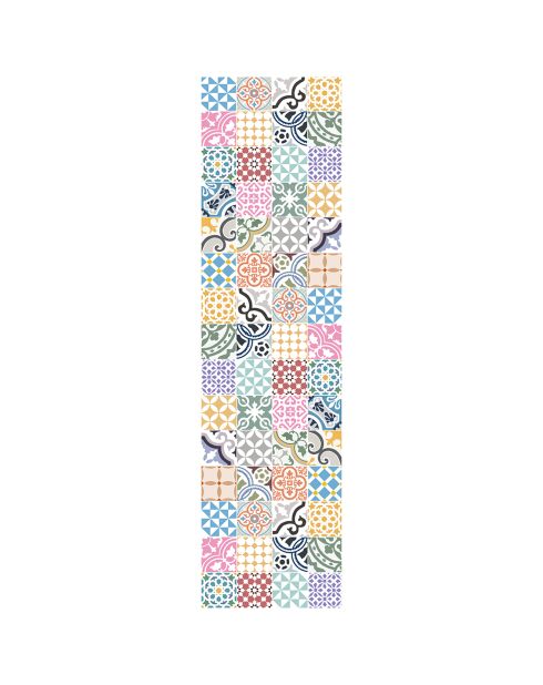 Tapis vinyle Saint Tropez multicolore - 66x250 cm