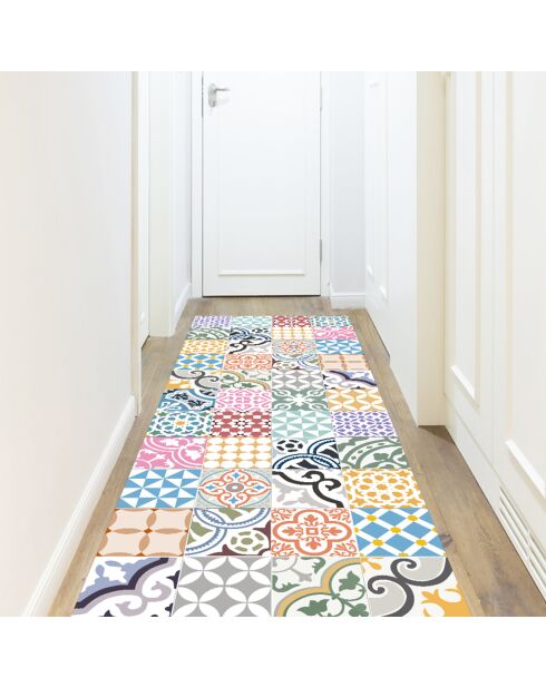 Tapis vinyle Saint Tropez multicolore - 66x250 cm