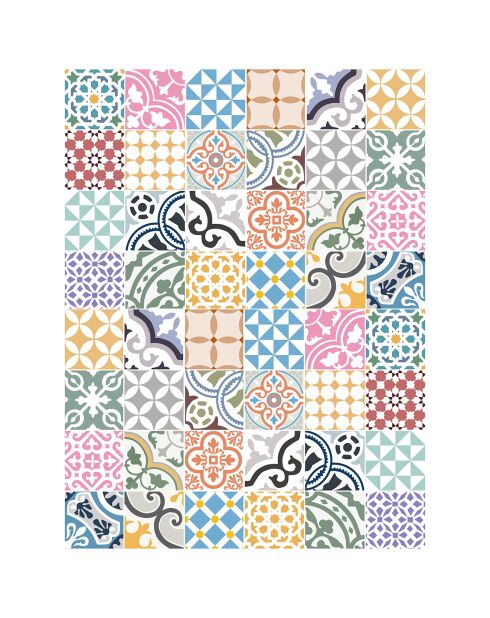Tapis vinyle Saint Tropez multicolore - 100x133 cm