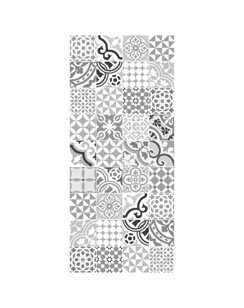 Tapis vinyle Chamonix gris - 66x150 cm