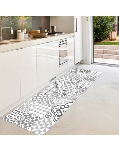 Tapis vinyle Chamonix gris - 66x150 cm