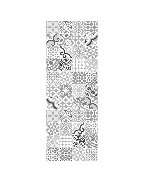 Tapis vinyle Chamonix gris - 66x180 cm