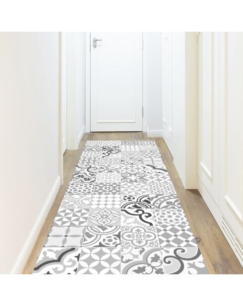 Tapis vinyle Chamonix gris - 66x250 cm