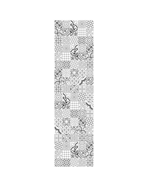 Tapis vinyle Chamonix gris - 80x300 cm