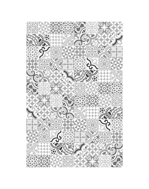 Tapis vinyle Chamonix gris - 133x200 cm