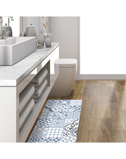 Tapis vinyle Côte d'Azur bleu - 50x100 cm