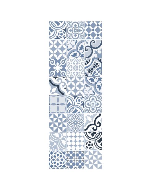 Tapis vinyle Côte d'Azur bleu - 50x140 cm