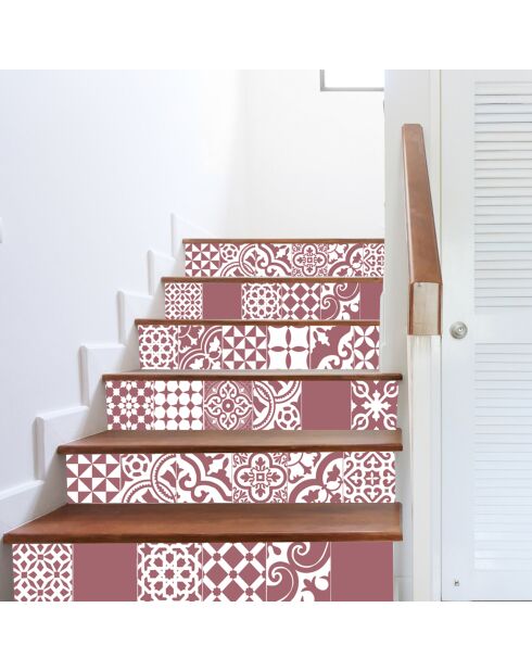 24 Stickers Saint Tropez rouges - 10x10 cm