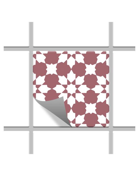 24 Stickers Saint Tropez rouges - 15x15 cm