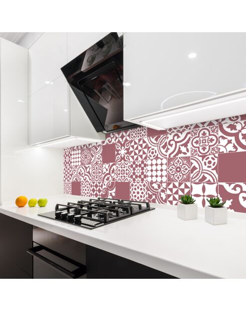 24 Stickers Saint Tropez rouges - 15x15 cm