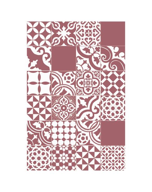 24 Stickers Saint Tropez rouges - 15x15 cm
