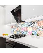 24 Stickers Saint Tropez multicolores - 15x15 cm