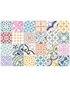 24 Stickers Saint Tropez multicolores - 20x20 cm