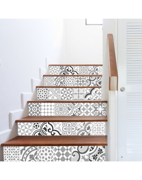 24 Stickers Chamonix gris - 15x15 cm