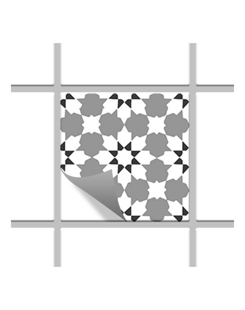 24 Stickers Chamonix gris - 15x15 cm