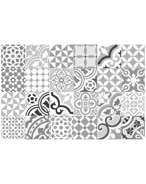 24 Stickers Chamonix gris - 15x15 cm