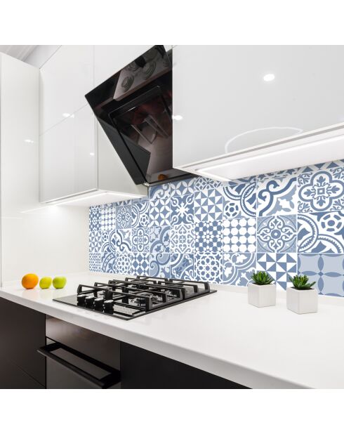 24 Stickers Côte d'Azur bleus - 10x10 cm