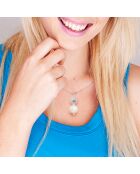Collier Cristal Perle d'Eau Douce blanche argent