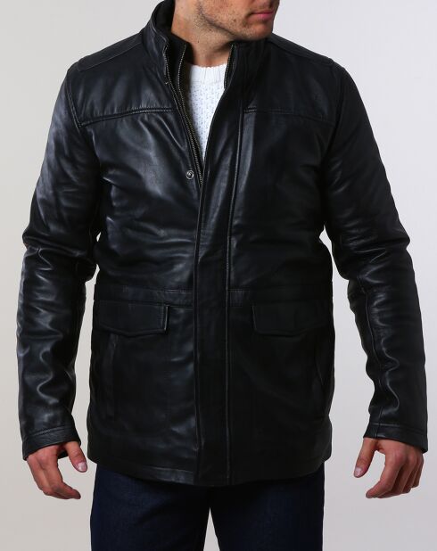 Parka en Cuir Aron noire