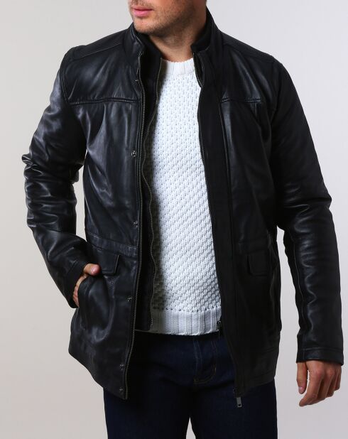 Parka en Cuir Aron noire