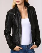 Veste en Cuir Gema noire