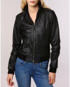 Veste en Cuir Gema noire