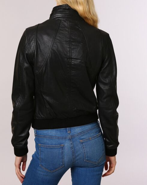 Veste en Cuir Gema noire