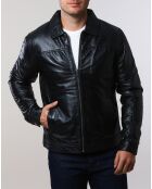 Veste en Cuir Karlton noire