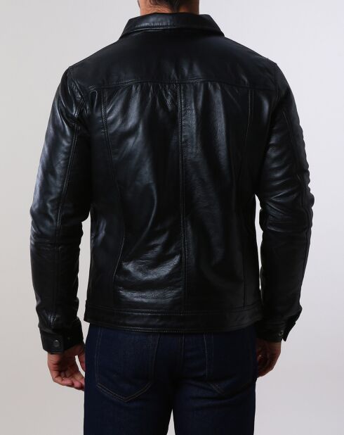 Veste en Cuir Karlton noire