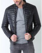 Veste en Cuir Lazare noire