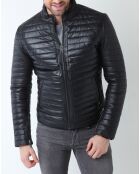 Veste en Cuir Lazare noire