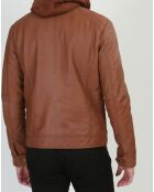 Veste en Cuir Leif cognac