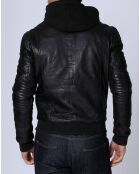 Blouson en Cuir Luigi noir