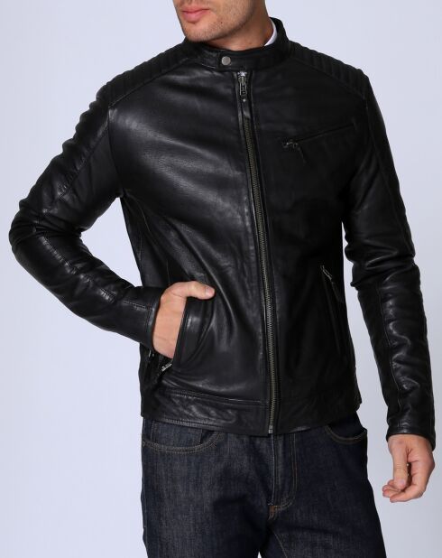 Veste en Cuir michael noire