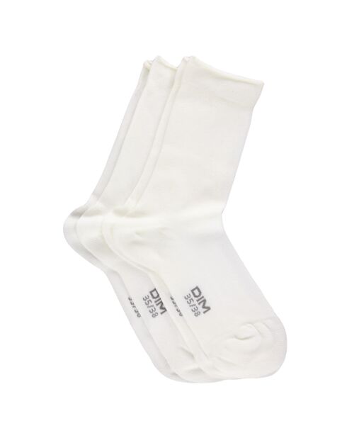 2 Paires de Chaussettes Modal Sensation Soie blanches