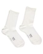 2 Paires de Chaussettes Modal Sensation Soie blanches