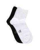 2 Paires de Chaussettes Confort & Respirabilité noir/blanc