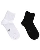 2 Paires de Chaussettes Confort & Respirabilité noir/blanc