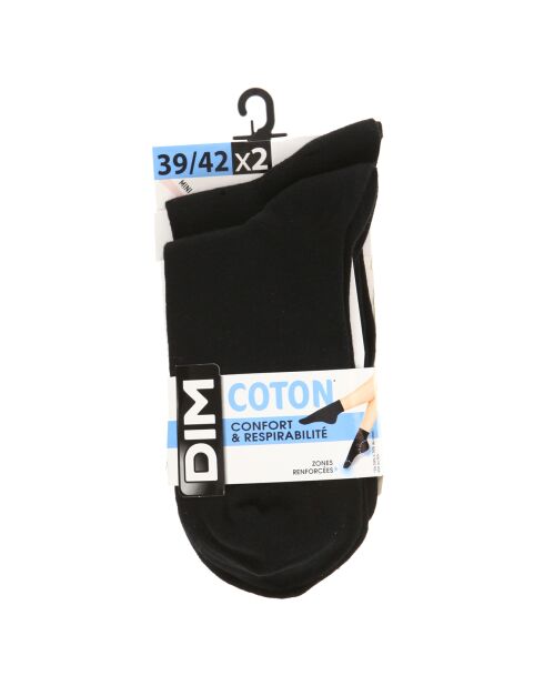 2 Paires de Chaussettes Confort & Respirabilité noires