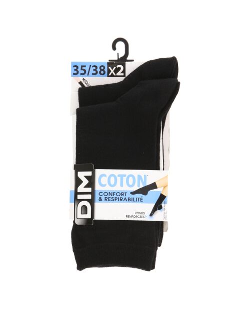 2 Paires de Chaussettes Confort & Respirabilité noires