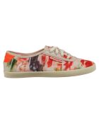 Baskets Nc Plimsole Core flowers-moon blanc/laser rouge/craie