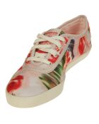 Baskets Nc Plimsole Core flowers-moon blanc/laser rouge/craie