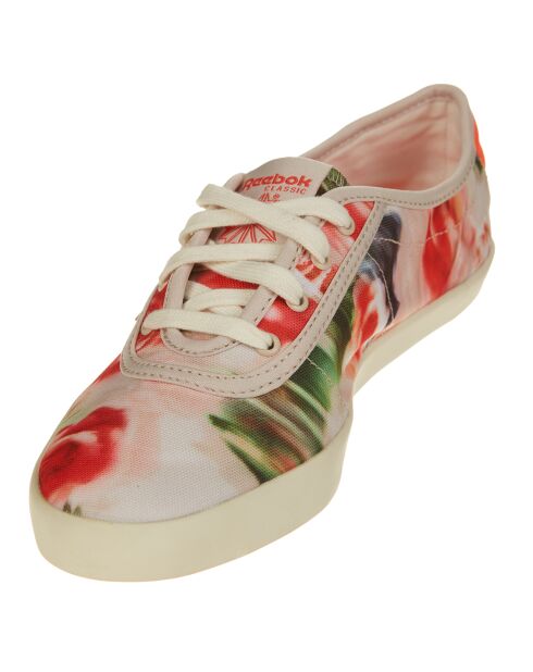 Baskets Nc Plimsole Core flowers-moon blanc/laser rouge/craie